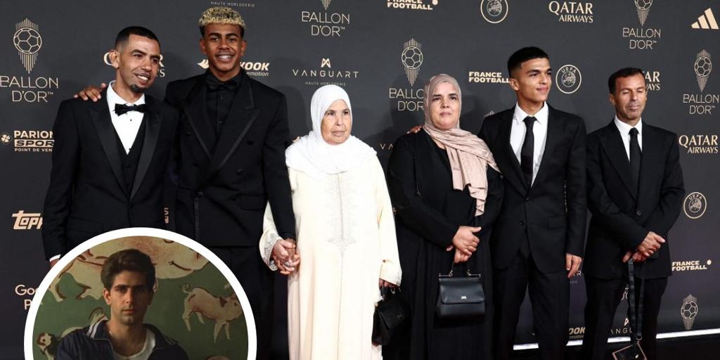 Un experto en moda no se corta y habla así de la ropa de Lamine Yamal y su familia en la gala del Balón de Oro: «Surrealista»