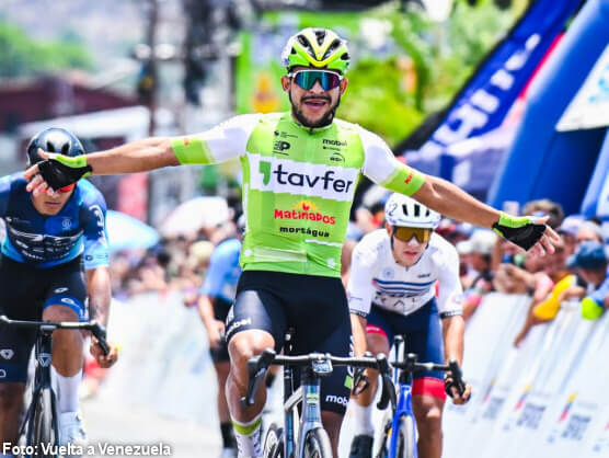Leangel Linarez se impone en la 3ª etapa y confirma el dominio del Tavfer en la Vuelta a Venezuela