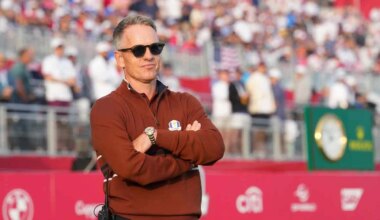 Luke Donald, durante la sesión de fourball del sábado.