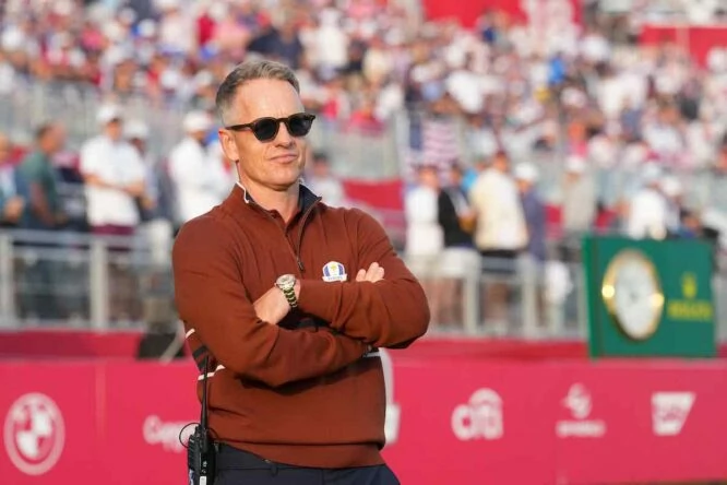 Luke Donald, durante la sesión de fourball del sábado.