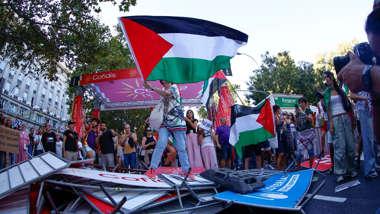 las protestas propalestinas ponen fin a la última etapa de La Vuelta