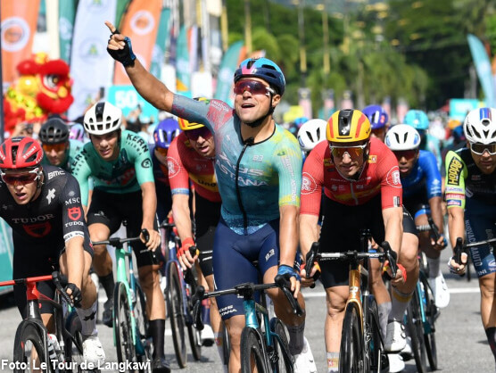 Matteo Malucelli impone su velocidad en la primera etapa del Tour de Langkawi