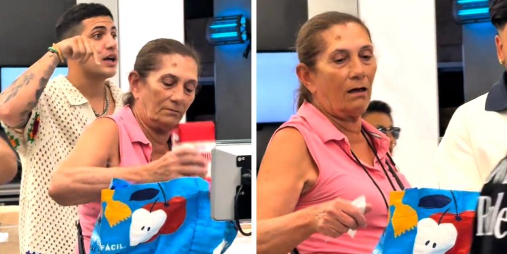 Paga la compra de una señora que no conoce en Mercadona sin que se lo espere y ella reacciona así: «Me ha dejado...»