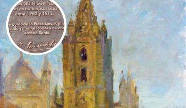 Sorolla ya pinta para siempre sobre el lienzo de la plaza Mayor de León