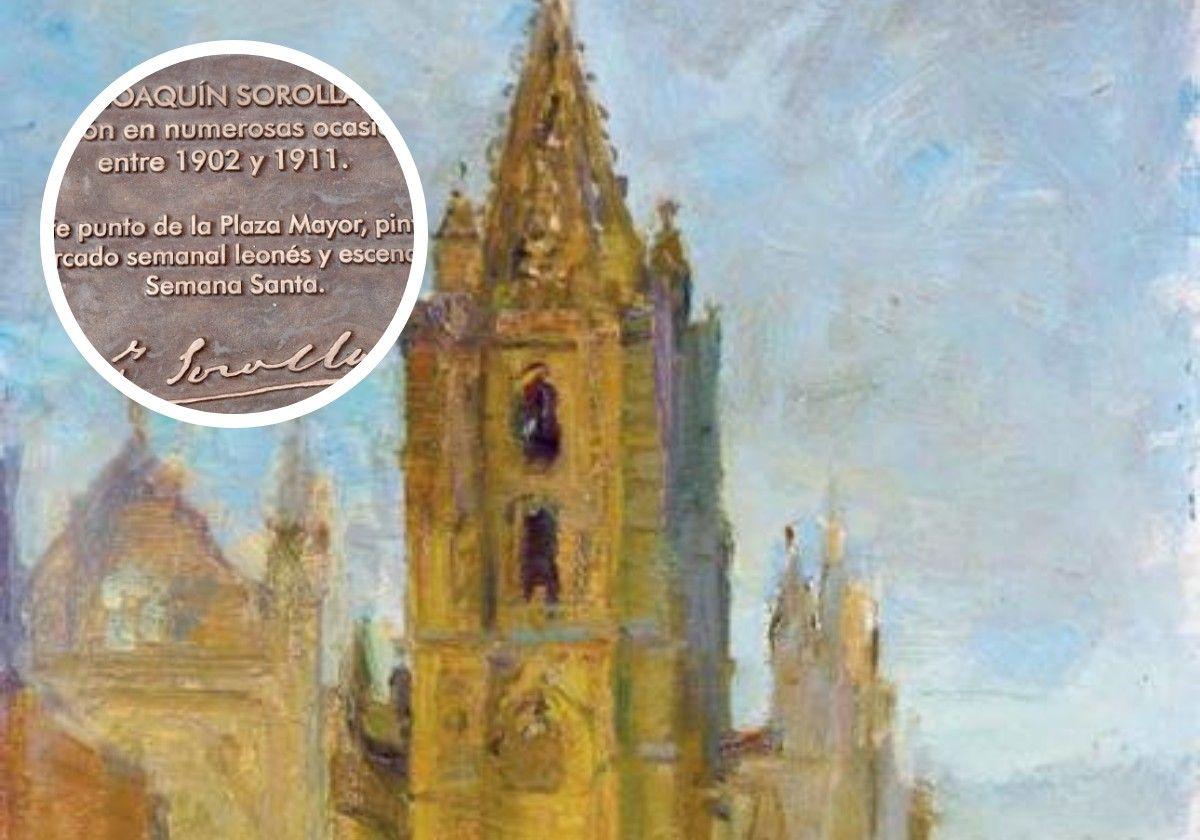 Sorolla ya pinta para siempre sobre el lienzo de la plaza Mayor de León