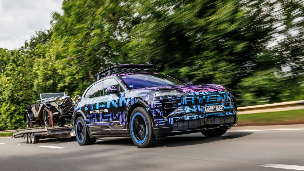 porsche cayenne electric prototype at hill climb porsche cayenne electric prototype at hill climb