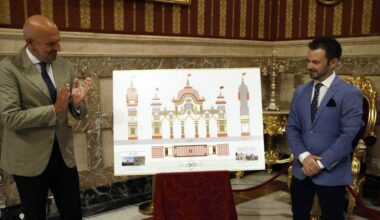 La portada de la Feria de Abril de Sevilla 2026 fusiona el Pabellón de Portugal y el Cenador de Carlos V del Alcázar