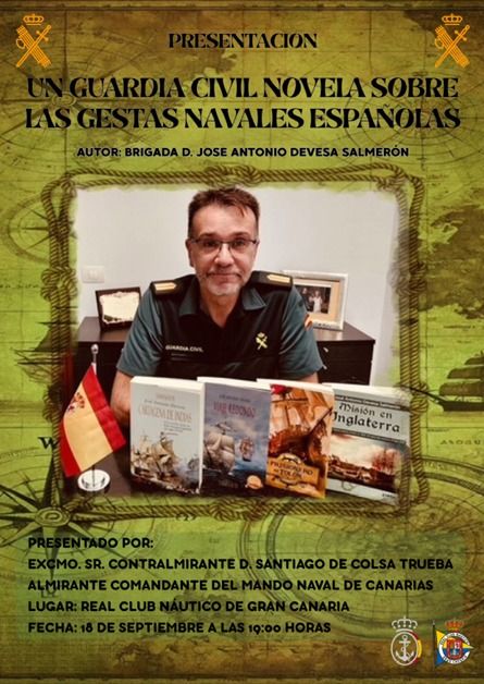 Presentación del libro 'Un Guardia Civil novela sobre las gestas navales españolas'