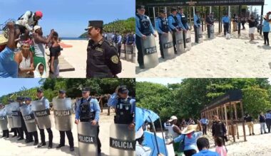 una protesta de la comunidad local y la presencia policial altera el estreno del «reality»