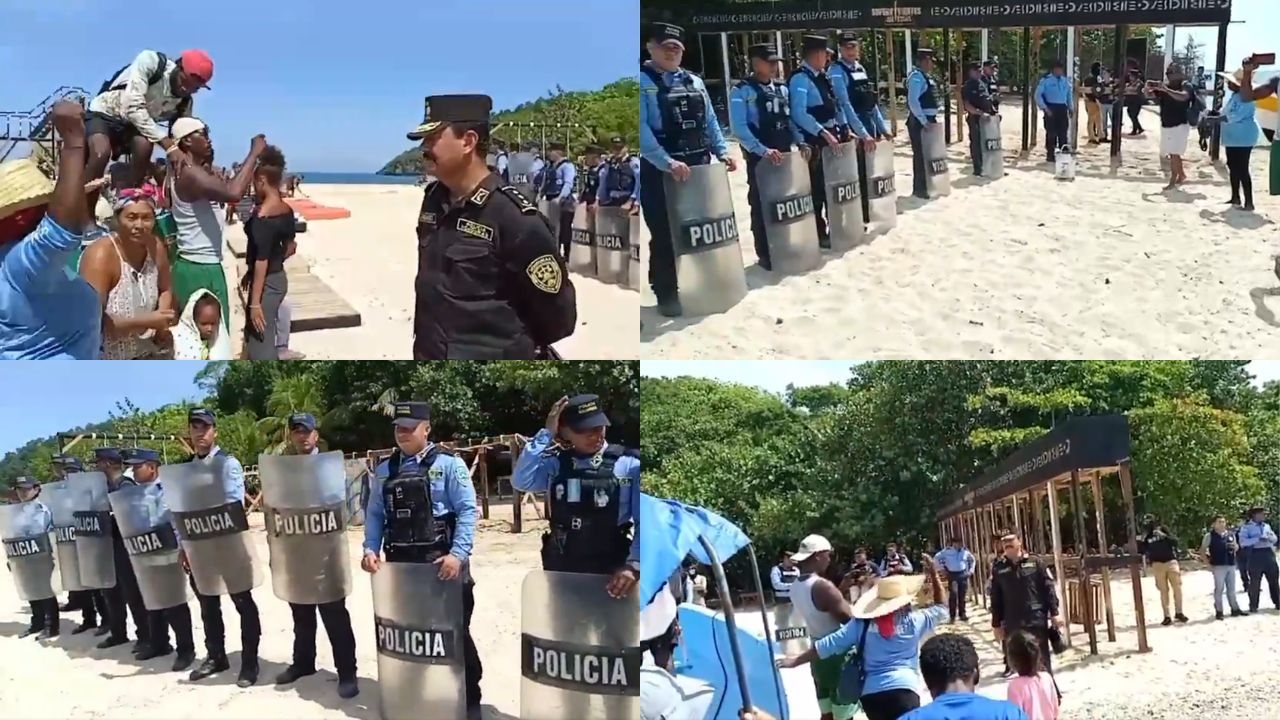 una protesta de la comunidad local y la presencia policial altera el estreno del «reality»