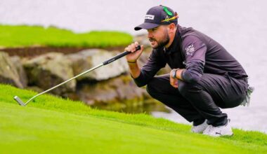Ángel Hidalgo, en la última ronda del Amgen Irish Open. (© Golffile