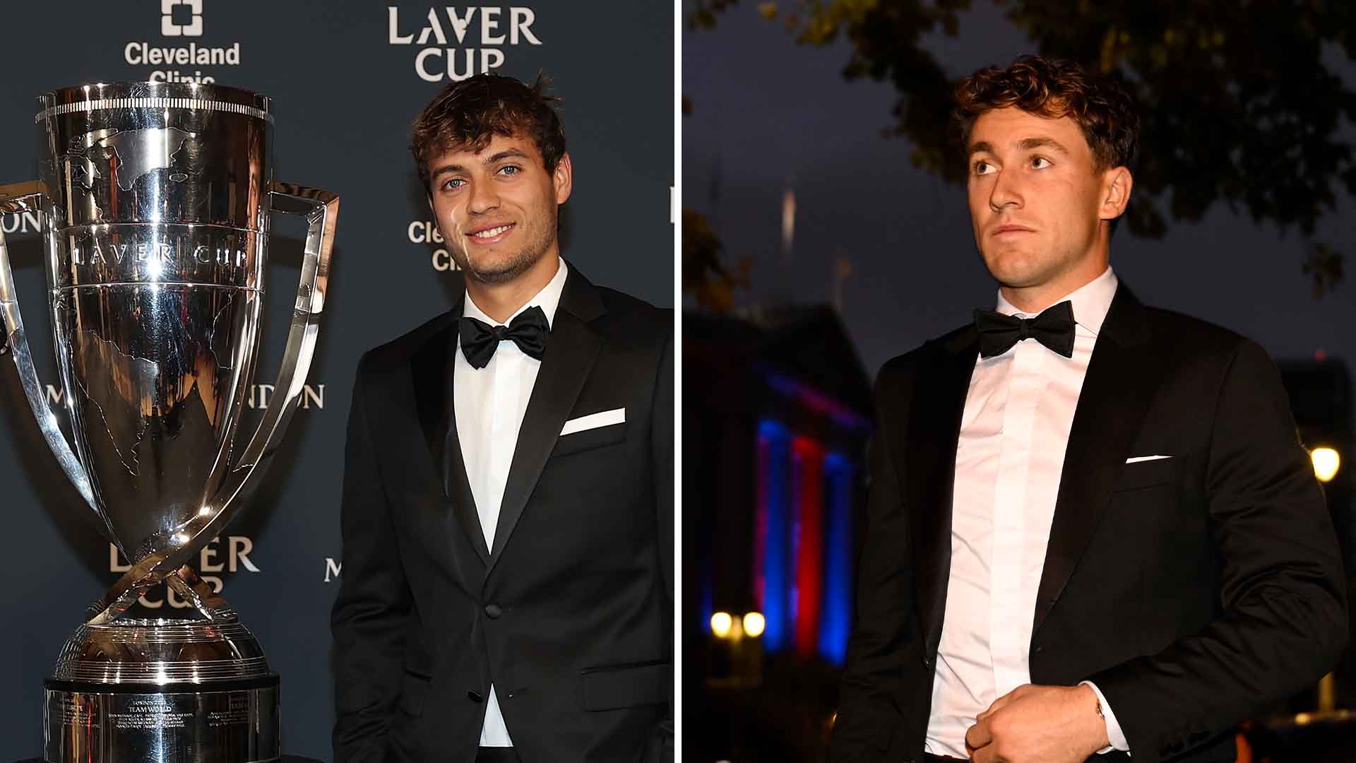 El debutante en la Laver Cup, Flavio Cobolli, junto a su compañero del Team Europa, Casper Ruud.