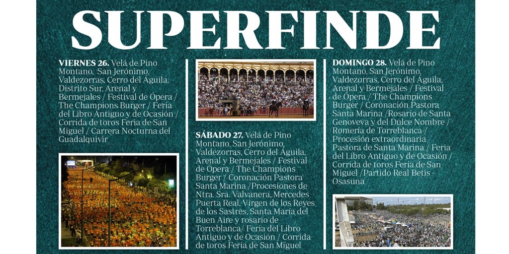 Sevilla afronta un 'superfinde' con casi 70 actividades que ponen a prueba los servicios públicos