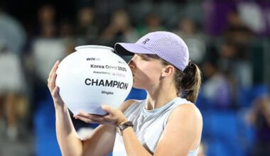 Iga Swiatek en el WTA Seul 2025. Foto: Getty