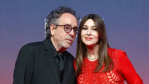 Tim Burton y Monica Bellucci