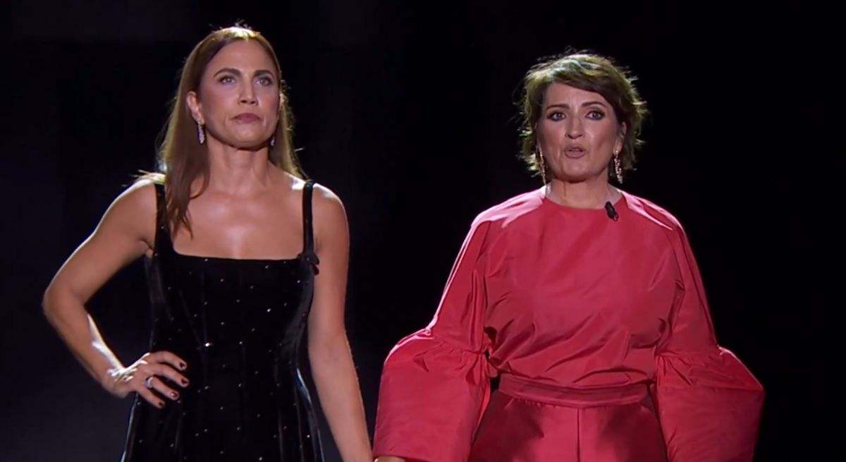 Silvia Abril y Toni Acosta ponen el Festival de San Sebastián en pie con su alegato por Gaza: "Nuestro apoyo por Palestina"