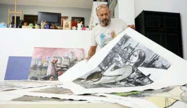 Toño Velasco, artista: «Con todo el conflicto de Gaza me surgió la indignación y me puse a pintar»