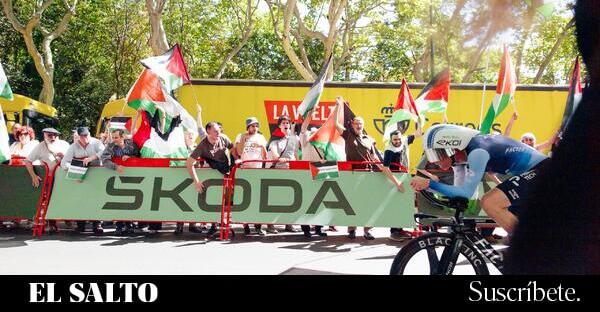 Valladolid | Los gritos en favor de Palestina rodean La Vuelta en Valladolid - El Salto