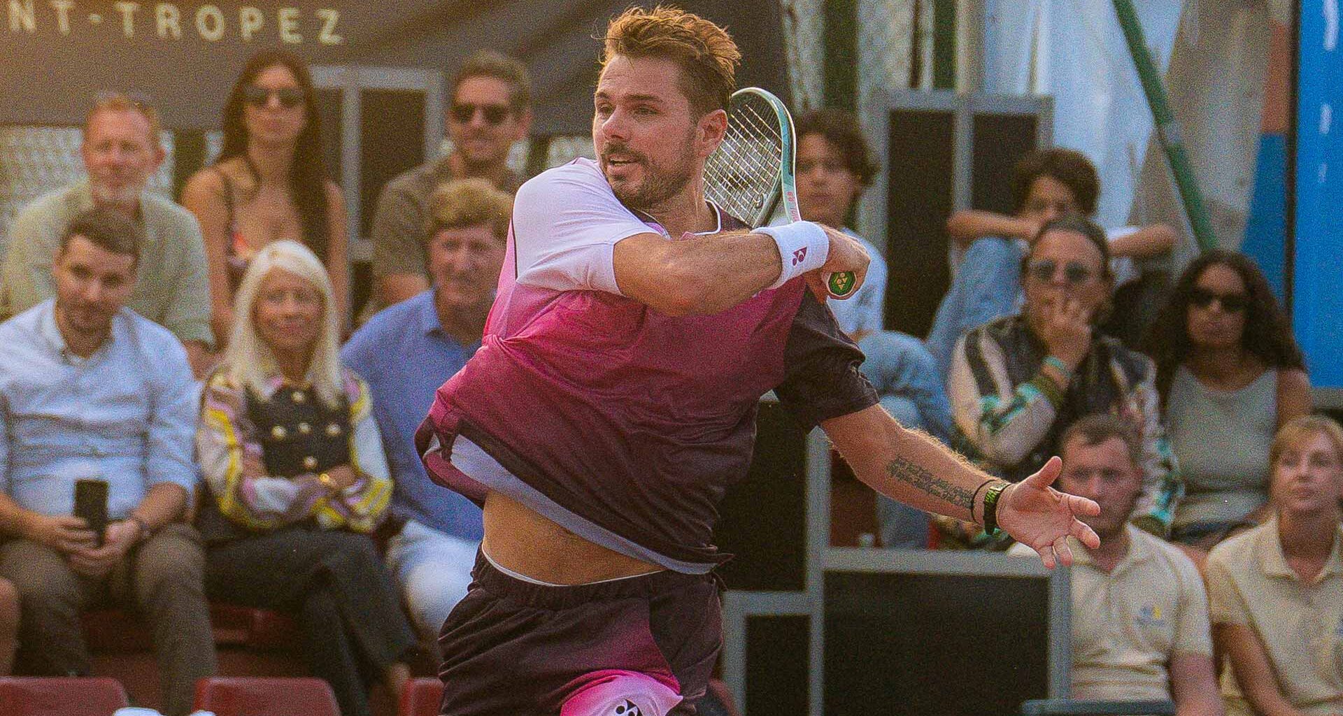 Stan Wawrinka en acción en el Challenger de Saint-Tropez.