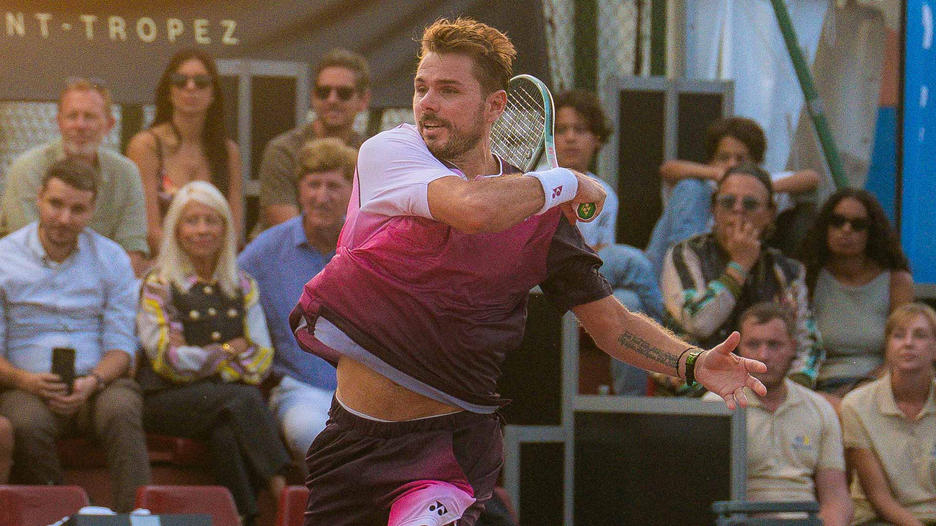 Stan Wawrinka en acción en el Challenger de Saint-Tropez.