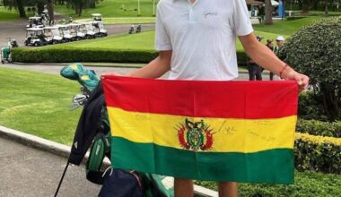 El golfista Alejandro Valdivia coloca a Bolivia en el Top 10 en México
