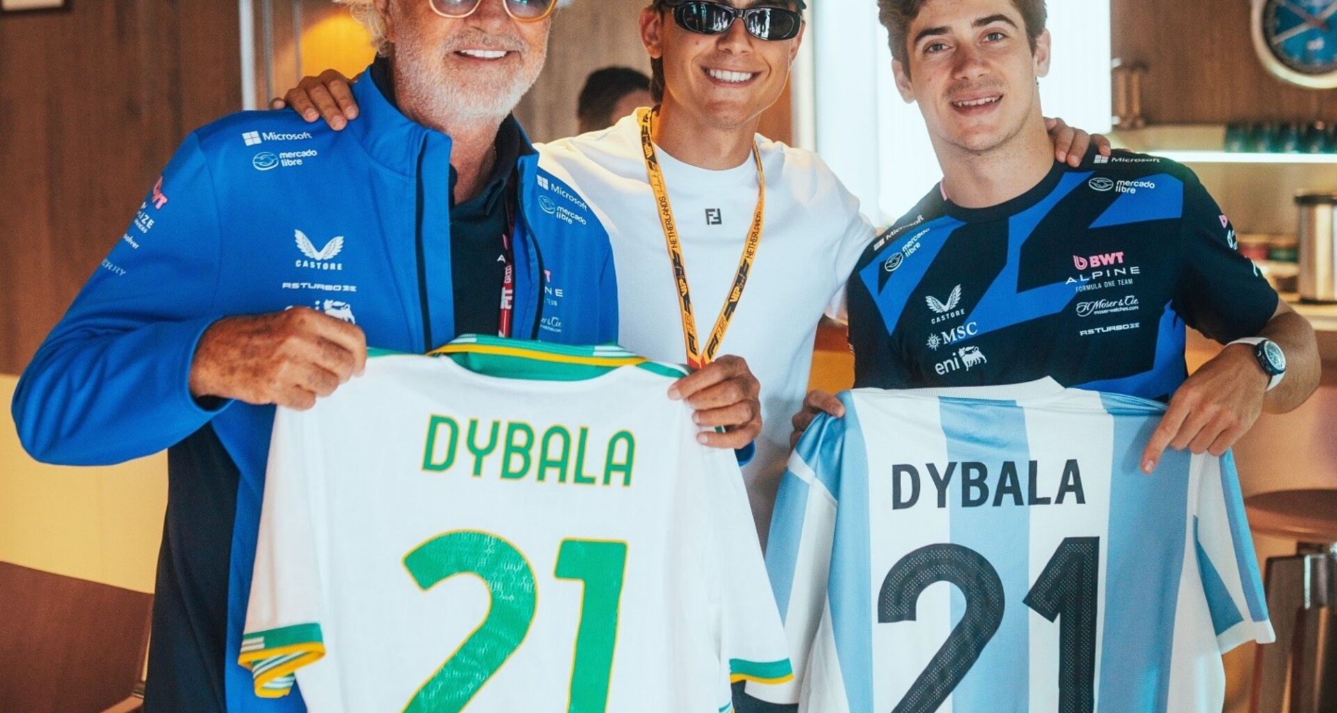 Paulo Dybala unió a Colapinto y a Briatore en el GP de Países Bajos :: Olé