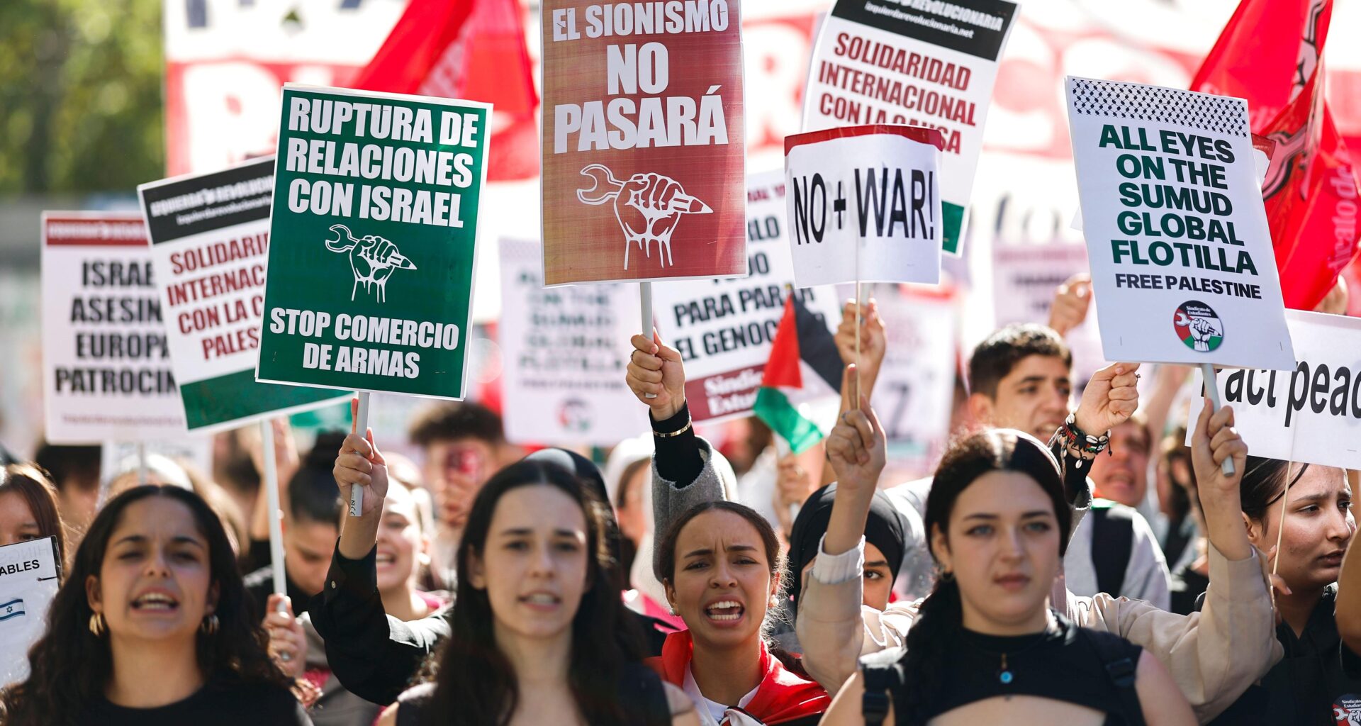 Estudiantes de toda España se manifiestan este jueves contra el "genocidio" en Palestina