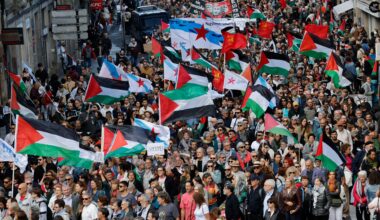 Manifestación en Santiago en solidaridad con Palestina