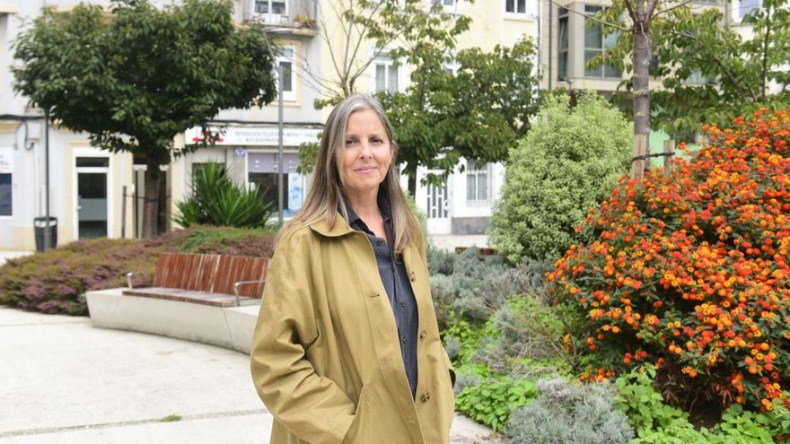 Mercedes Máquez, arquitecta de la reforma de la plaza Padre Rubinos, en la misma plaza.
