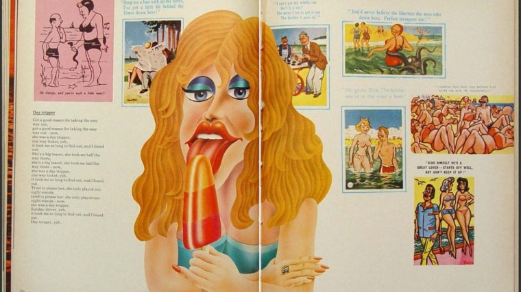 El dibujo de Alan Aldridge que pudo inspirar el logo de los Rolling Stones