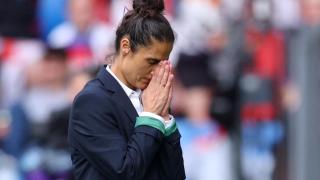 Montse Tomé se lamenta durante la final