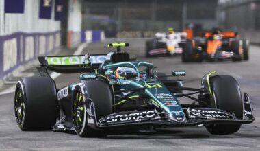 Fernando Alonso, durante los entrenamientos libres del GP de Singapur.