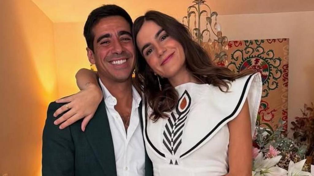 Alberto Herrera y Blanca Llandres en la celebración de su pedida de mano.