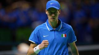 Jannik Sinner, jugando con Italia en las Finales de la Davis 2024