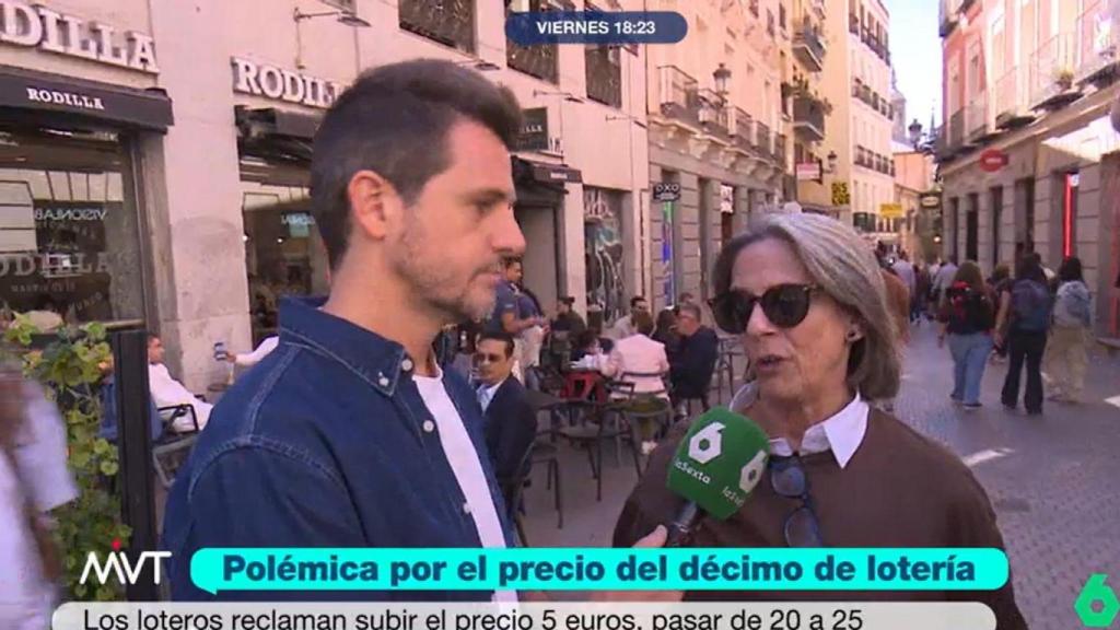 Una mujer entrevistada por 'La Sexta'