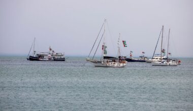 La Flotilla Global Sumud alerta del acercamiento inminente de buques israelíes