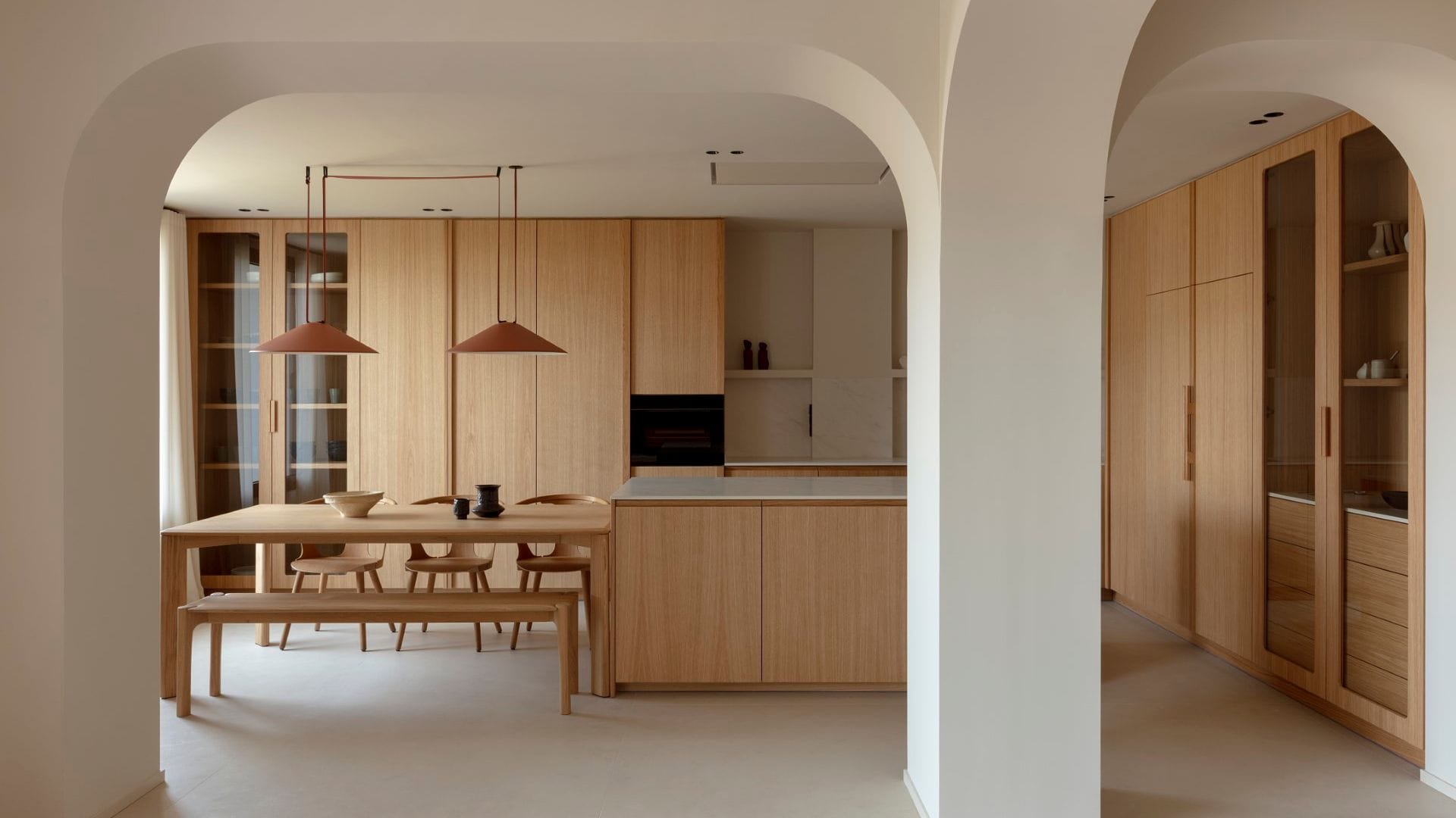 Cocina en madera con isla