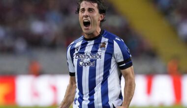 Odriozola vuelve a jugar con la Real ocho meses después y marca a la media hora de partido