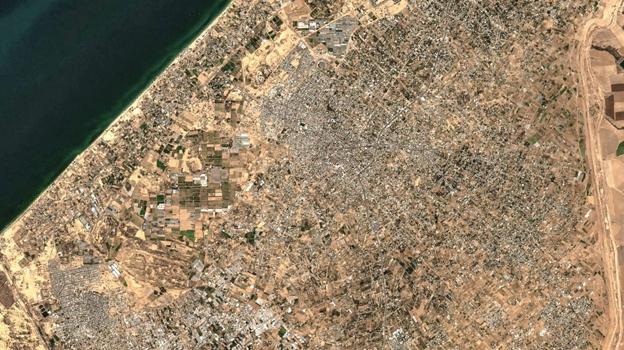 Imagen antes - El antes y después de Gaza tras dos años del ataque de Hamás el 7 de octubre