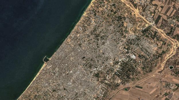 Imagen antes - El antes y después de Gaza tras dos años del ataque de Hamás el 7 de octubre