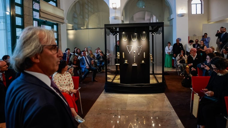 El embajador de Colombia, durante la inauguración del martes en el Museo de América