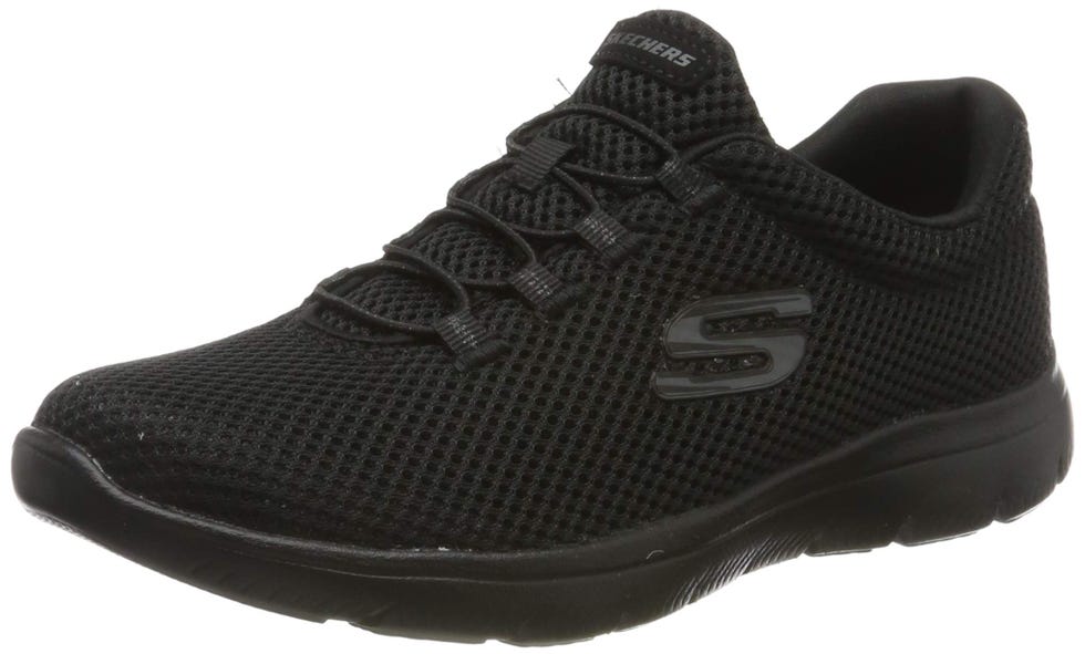 Zapatillas de deporte para mujer de malla Summit, color negro