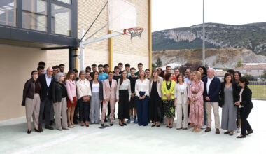 La ministra Pilar Alegría, junto a la Reina Letizia en la inauguración oficial del curso de Formación Profesional,