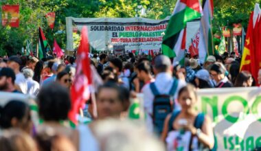 última hora de la marcha contra en genocidio en Gaza y de apoyo a la flotilla