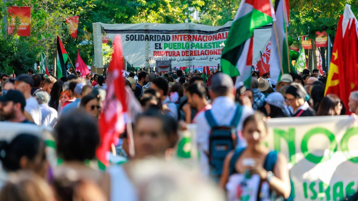 última hora de la marcha contra en genocidio en Gaza y de apoyo a la flotilla