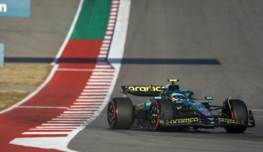 Fernando Alonso durante la sesión de clasificación sprint del GP de EEUU.