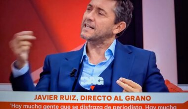 Javier Ruiz se lía la manta a la cabeza y arremete contra Antena 3 y Telecinco para defender RTVE: "A ver si es que hay jetas y delincuentes a tiempo completo ahí fuera en el periodismo" - El Mundo