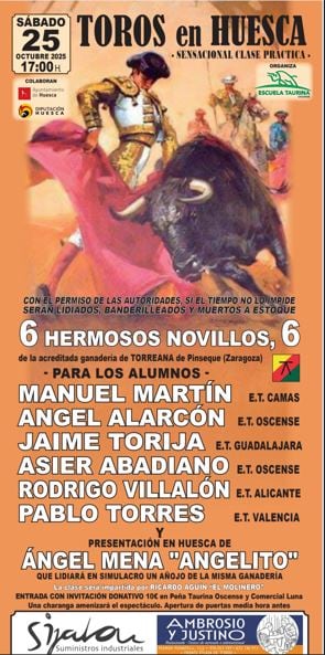 Cartel de la Clase Práctica que se realizará en Huesca