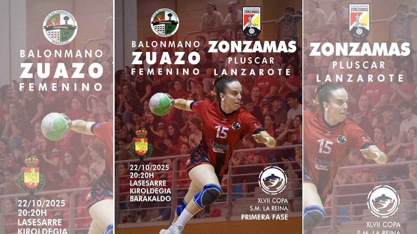 Balonmano. Lasesarre acoge la primera eliminatoria de la Copa de la Reina que enfrenta al Zuazo y el Lanzarote