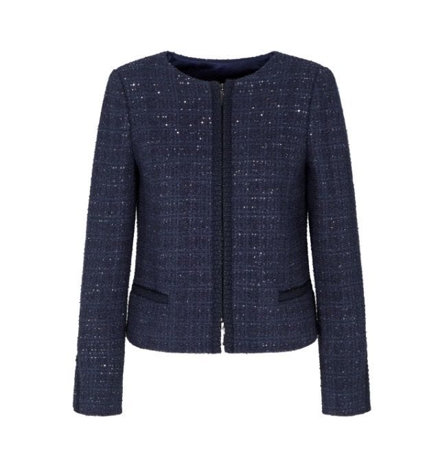 : Chaqueta de tweed con lentejuelas